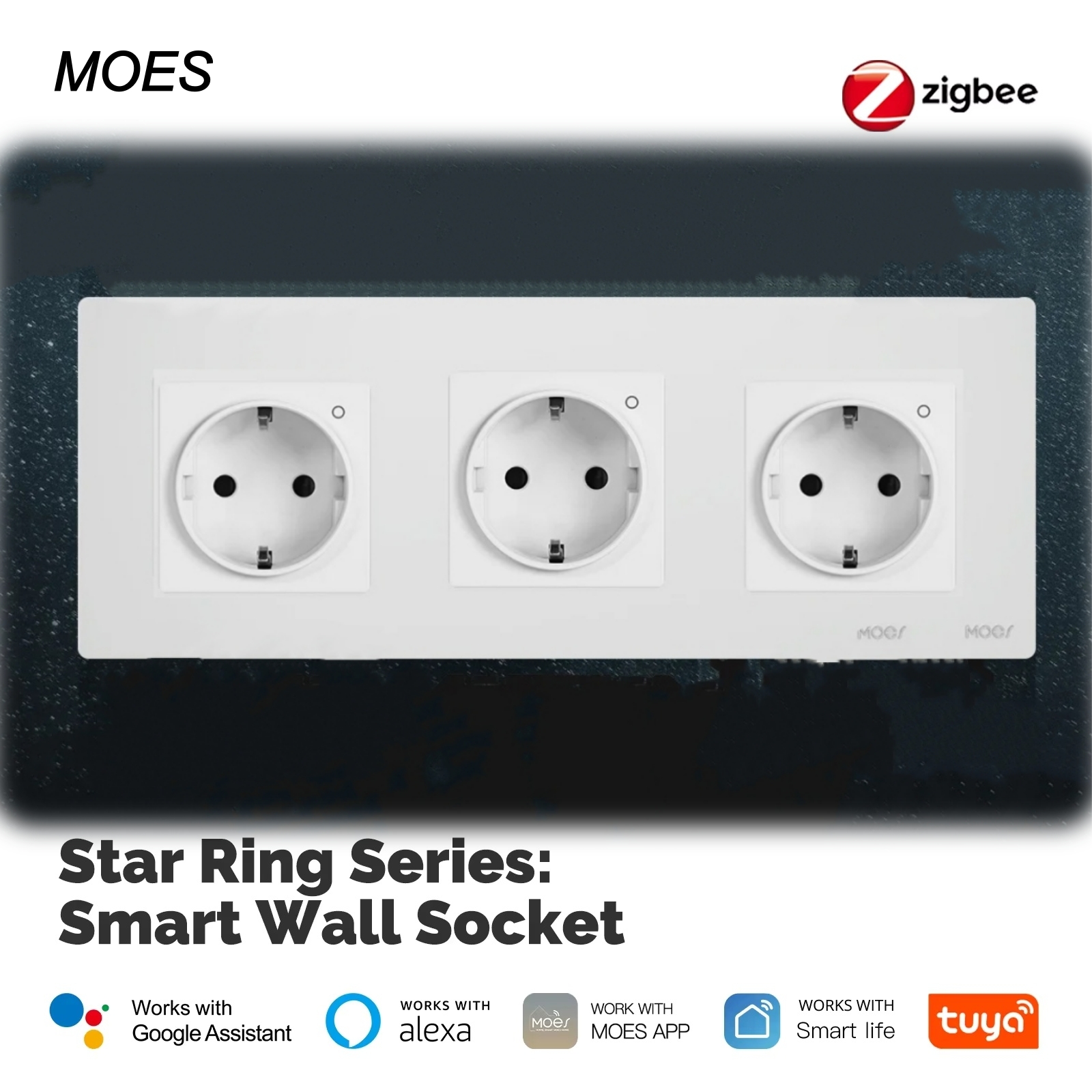 Home Improvement Outlet - MOES Tuya ZigBee Star Ring Series:Smart