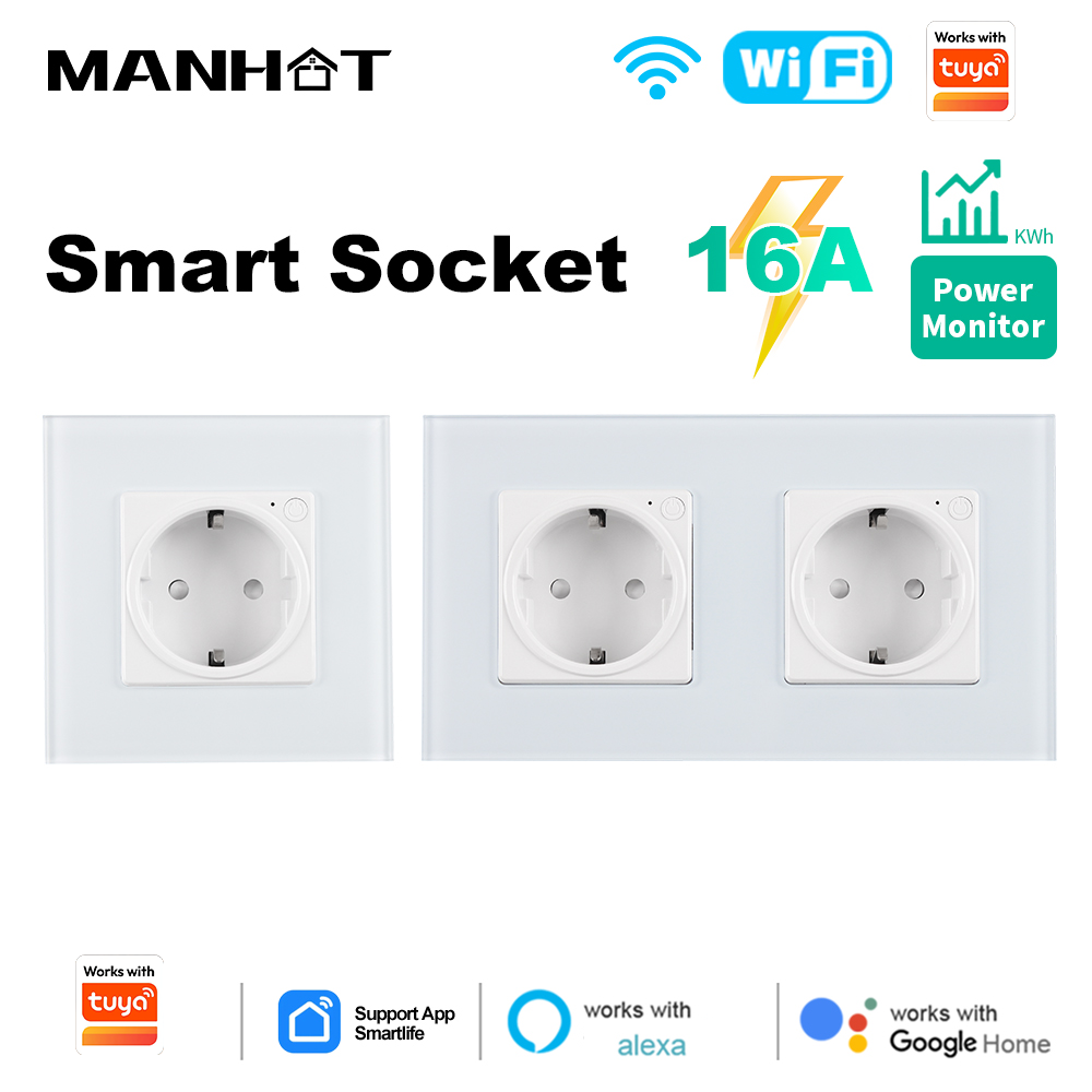 Home Improvement Outlet - 16A Wifi Smart Dual Socket EU