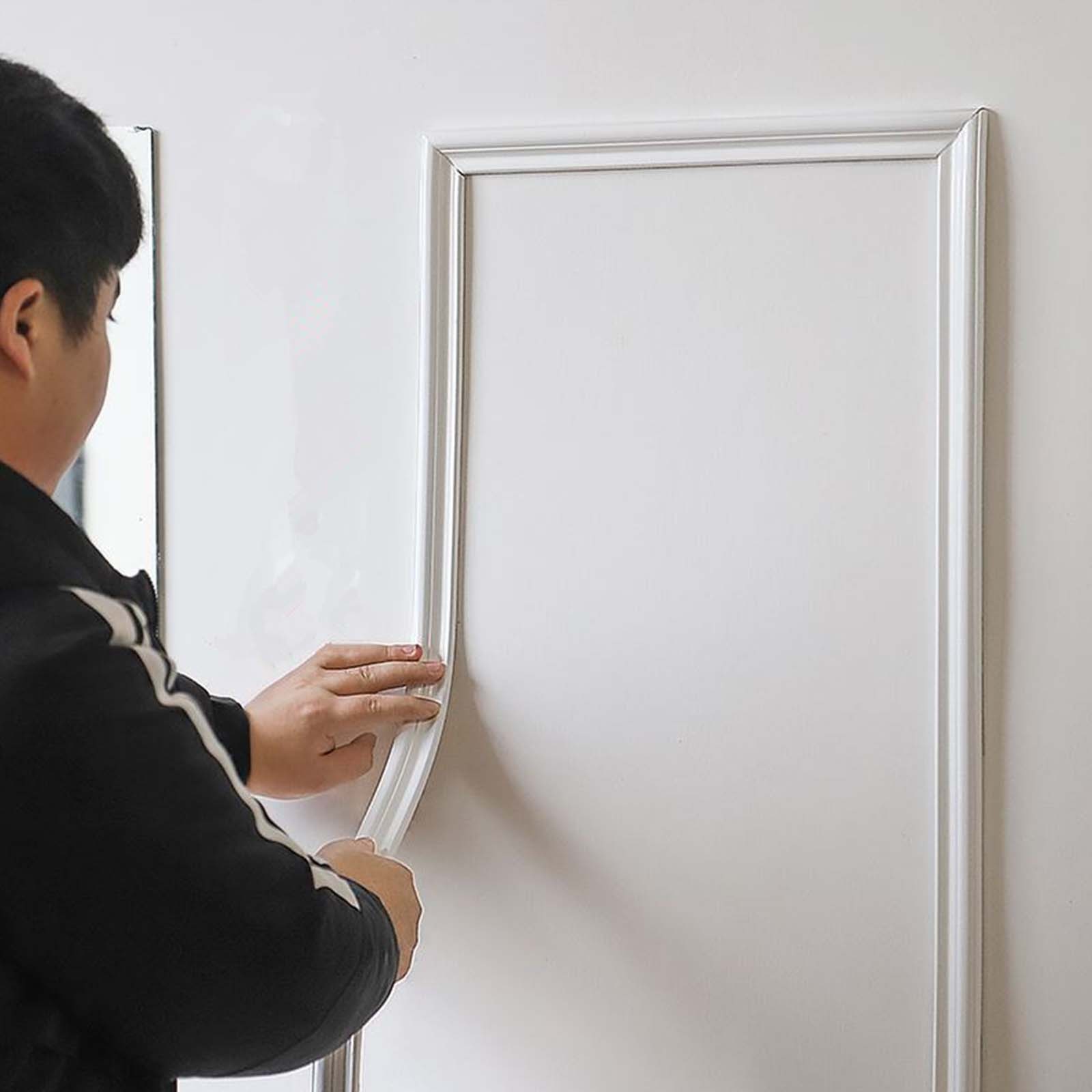 Baseboard Molding Trim - Skirting Baseboard Embossed TV Backdrop DIY