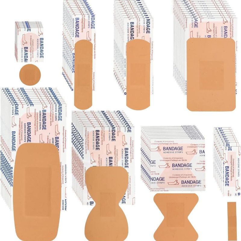 Home Improvement Kit - 50pcs Fingertip Bandages, Assorted Sizes &