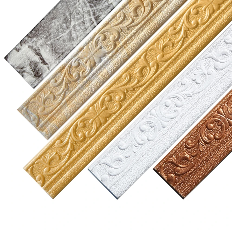 Baseboard Molding Trim - 10M/Roll 3D Wall Trim Line Self