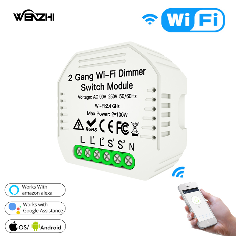 2Gang Wifi Dimmer Light Switch - Home Improvement And Diy のレビューと価格