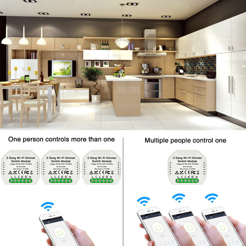 2Gang Wifi Dimmer Light Switch - Home Improvement And Diy のレビューと価格