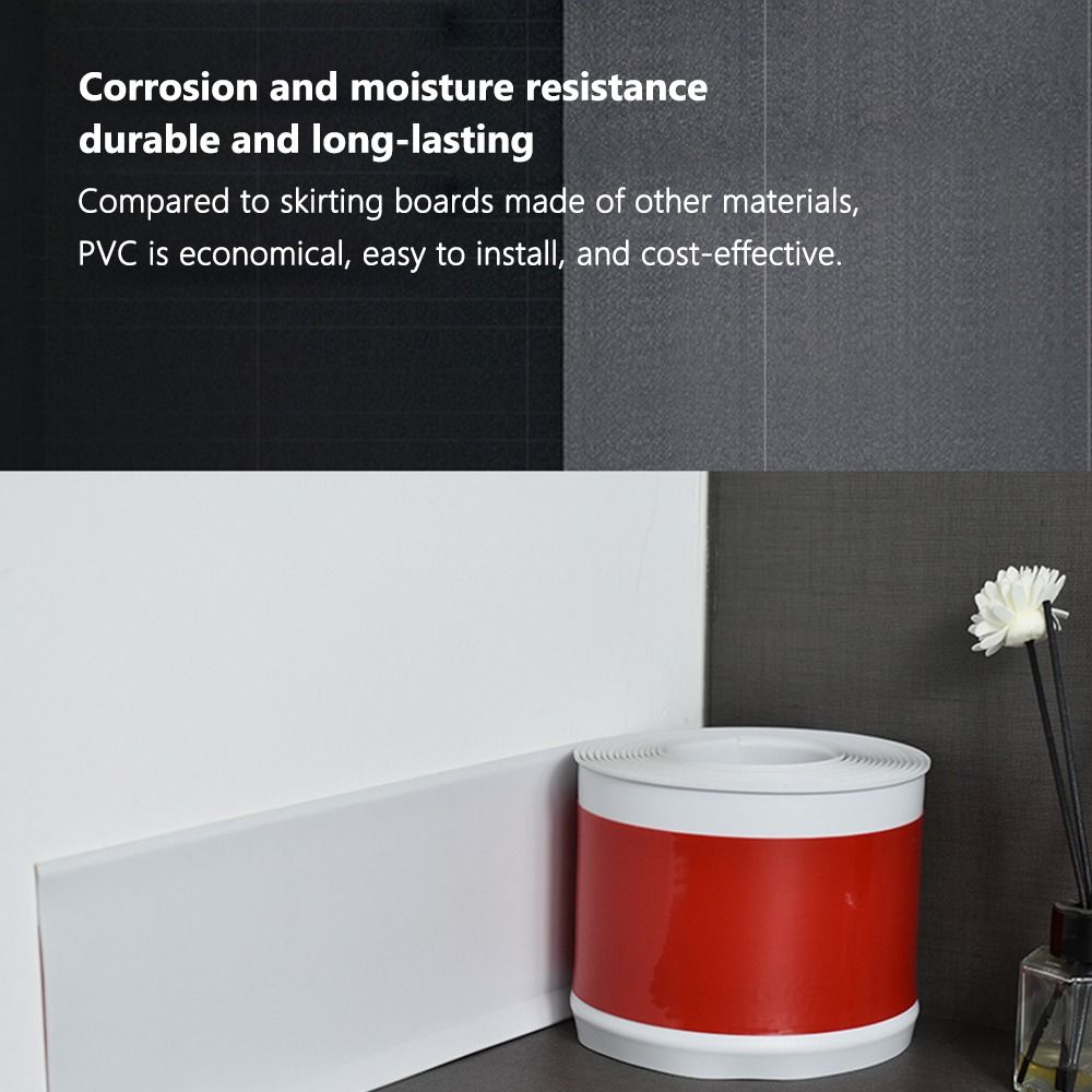 4 Inch x 3.28 Feet Vinyl Wall  - Baseboard Molding Trim のレビューと価格