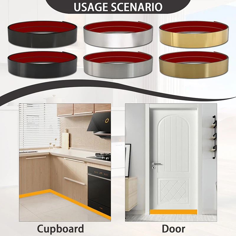 5m/roll Stainless Steel Kick P - Baseboard Molding Trim のレビューと価格
