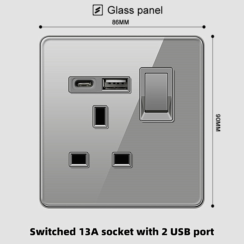 ELEGAN UK Socket Grey 16A/20A/ - Home Improvement Outlet のレビューと価格