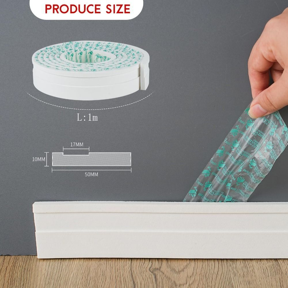 High Quality Thickened Wall Ba - Baseboard Molding Trim のレビューと価格
