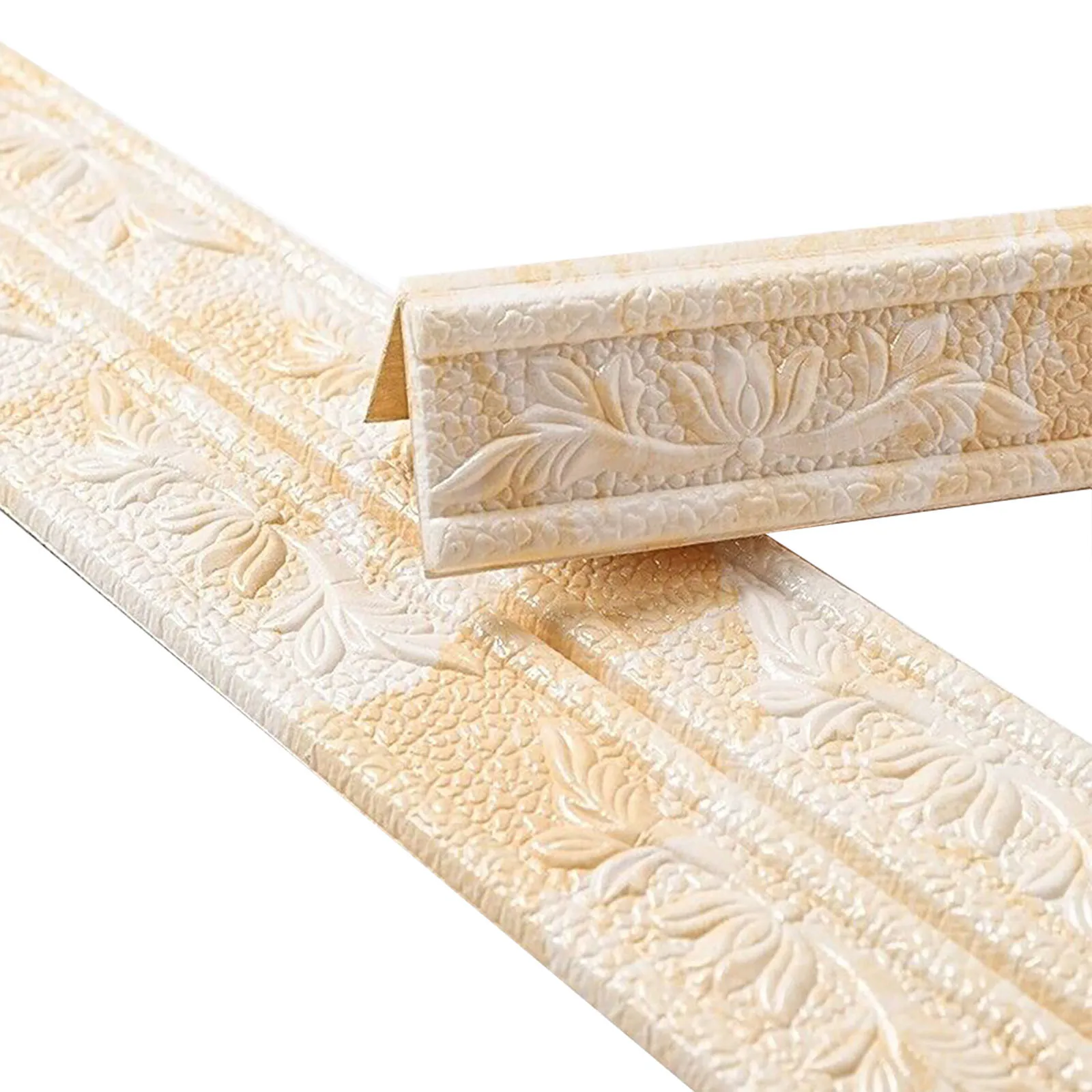 3D Self Stickers Wall Baseboar - Baseboard Molding Trim のレビューと価格