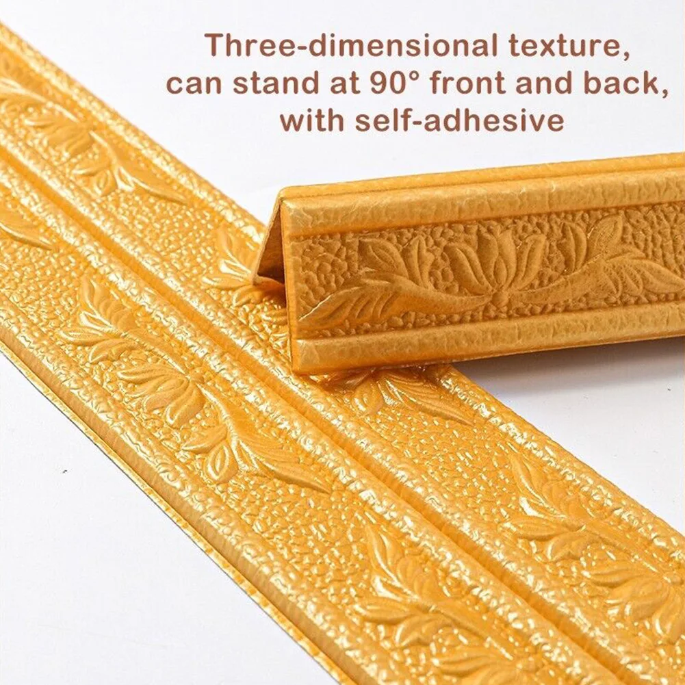3D Self Stickers Wall Baseboar - Baseboard Molding Trim のレビューと価格