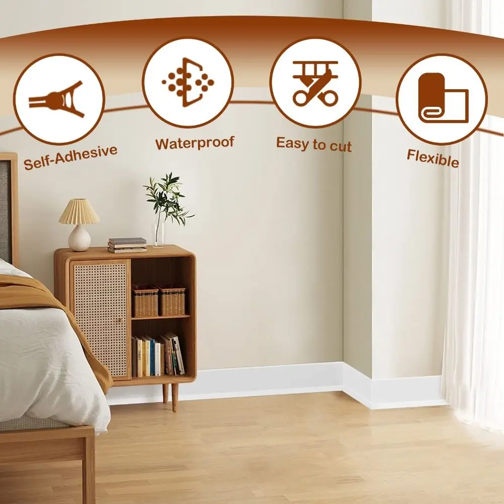 Home Decor PVC Baseboard Moldi - Baseboard Molding Trim のレビューと価格