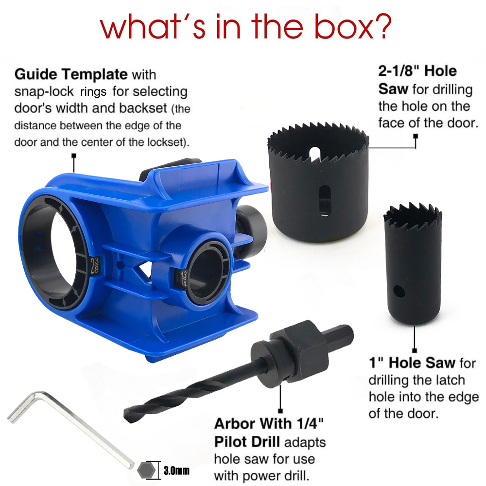 Door Lock Installation Kit, Wo - Home Improvement Warehouse のレビューと価格