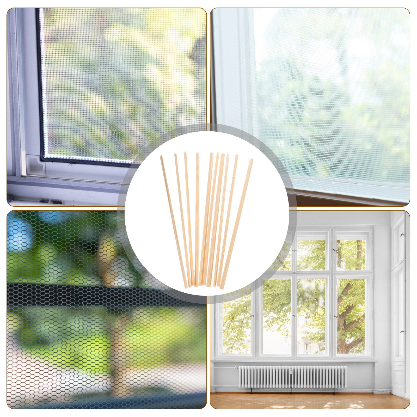 10Pcs Wooden Window Decorative - Home Improvement And Diy のレビューと価格