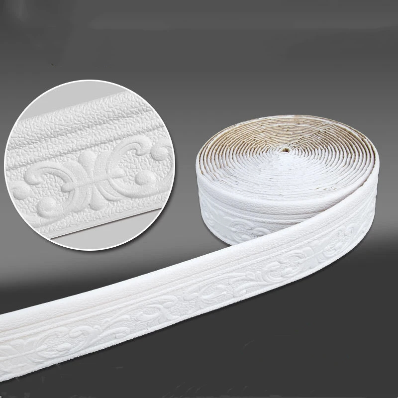 10M/Roll 3D Wall Trim Line  Se - Baseboard Molding Trim のレビューと価格