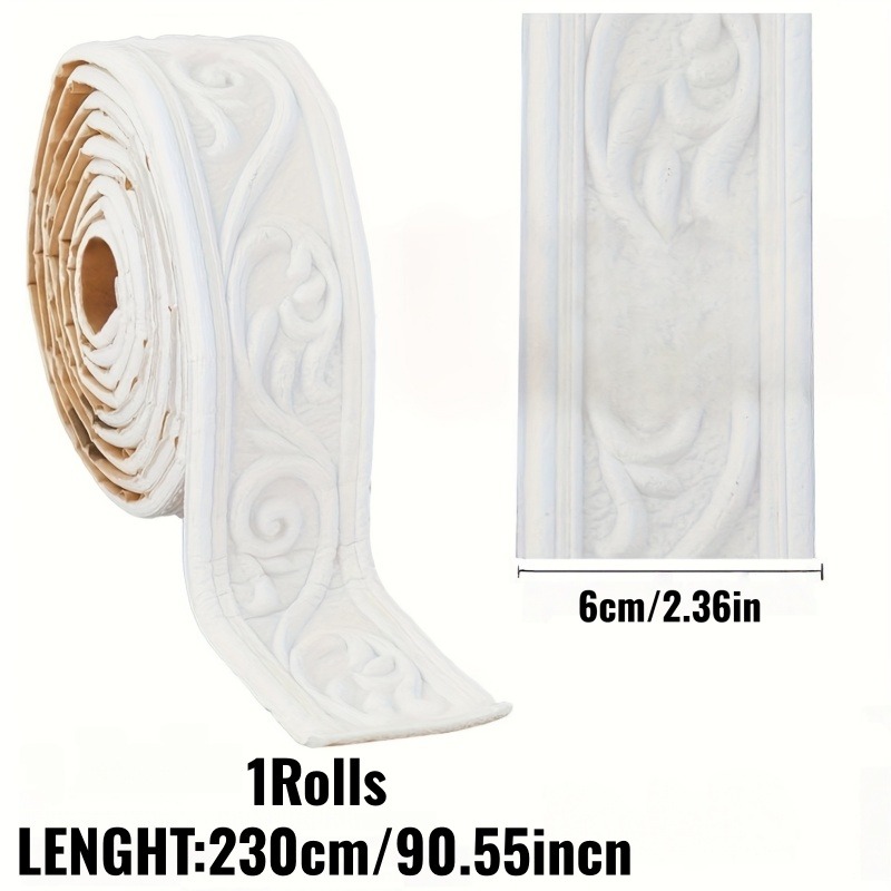 3D Embossed Flexible Foam Wall - Baseboard Molding Trim のレビューと価格