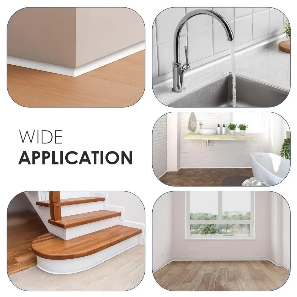 Peel and Stick Quarter Round M - Baseboard Molding Trim のレビューと価格