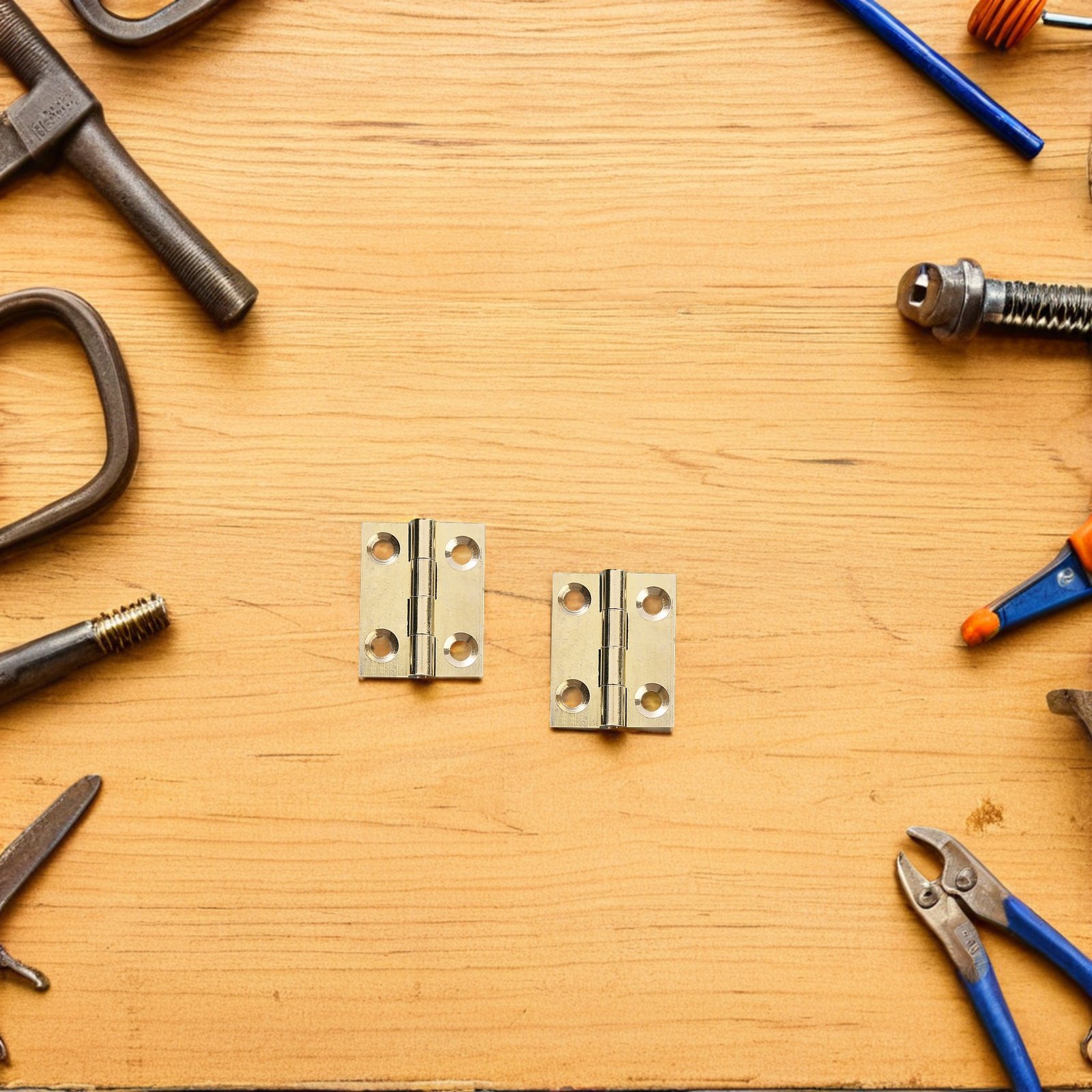 10Pcs Flat Brass Hinges for Wo - Home Improvement And Diy のレビューと価格