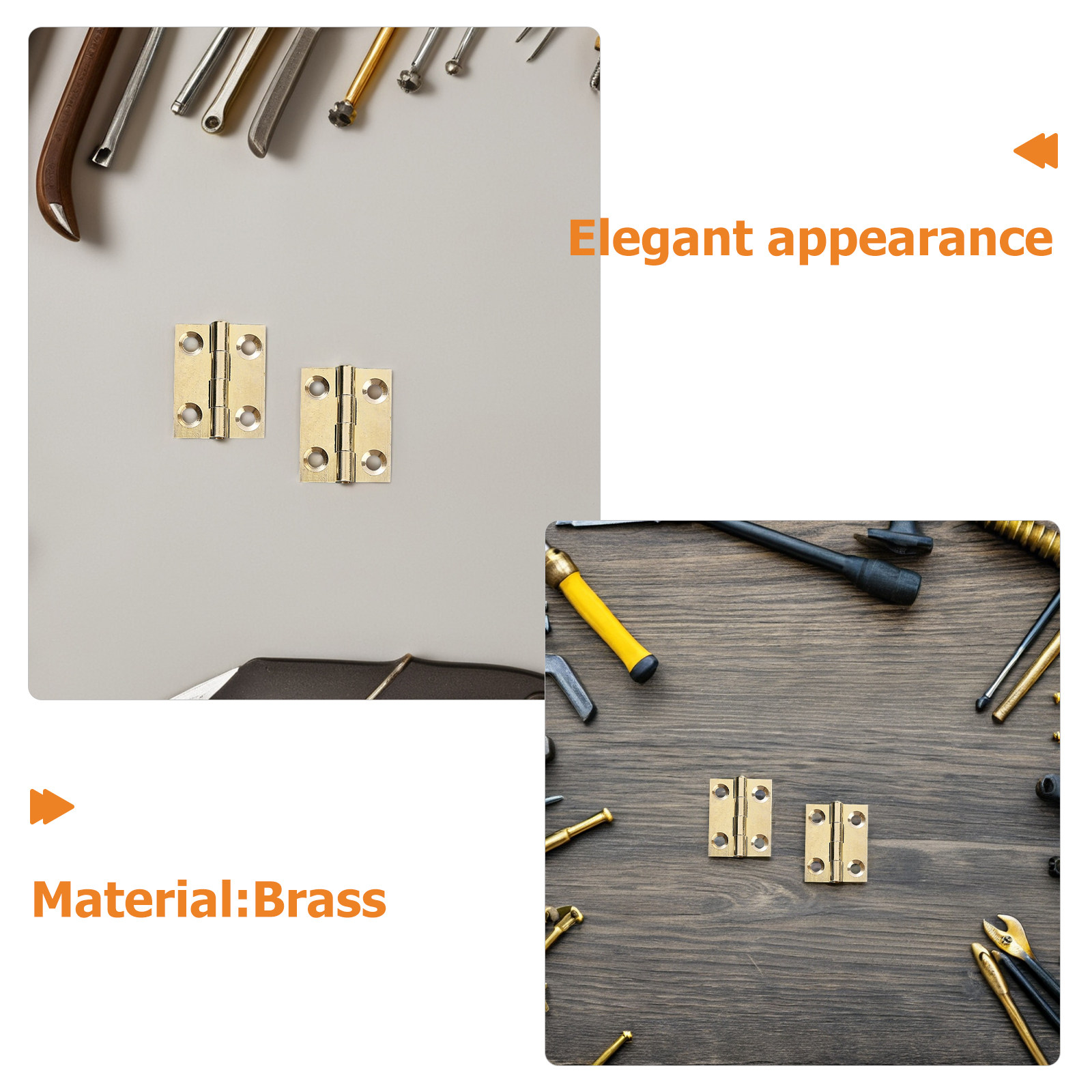 10Pcs Flat Brass Hinges for Wo - Home Improvement And Diy のレビューと価格
